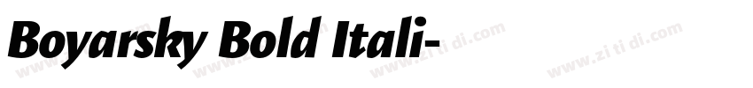 Boyarsky Bold Itali字体转换